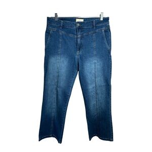 Sundance Peyton Denim Cropped High Rise Jeans Dark Blue Wash Womens Size 32 C8